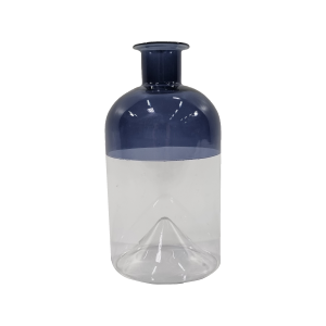 Blau-weisse Glas Vase klein 1
